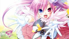 Dress heterochromia pink hair