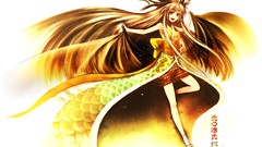 Dress horns anime girls kotoba noriaki Simple Background