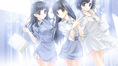 Dress long hair anime girls fan art short hair braids black 