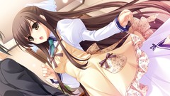 Dress long hair brunettes midori no umi game cg