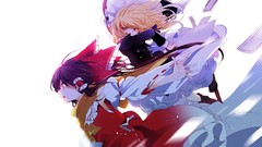 Dress Profile white background hats red eyes red dress bows 