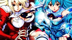 Dress red dress blue eyes boobs torn clothing Freezing (manhwa) 