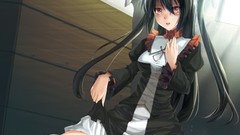 Dress red eyes long hair anime girls mayo chiki Suzutsuki Kanade