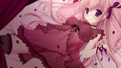 Dress Ribbons long hair anime girls galge underwear panties 