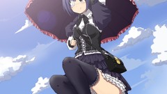 Dress Umbrellas blue hair anime girls takanashi rikka 