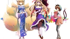 Dress Umbrellas white background hats gloves Ribbons bows 