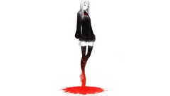 Dress white background white hair drawings long hair anime 