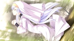 Dress white hair long hair hyper highspeed genius miyasu risa 