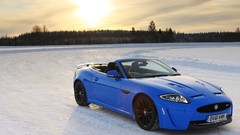 Drive front convertible blue cars nordic Jaguar XKR Jaguar XKR-S