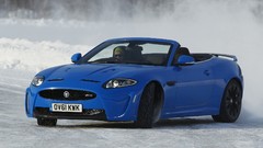 Drive front convertible blue cars nordic Jaguar XKR Jaguar XKR-S
