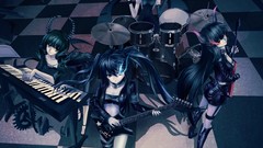 Drums synthesizer guitars strength black rock shooter bass 