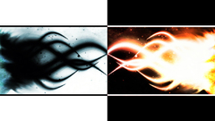 Dual awareness flames abstract