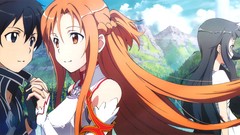 Dual screen kirigaya kazuto sword art online yuuki asuna 