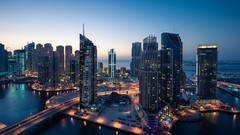 Dubai buildings marina Middle East