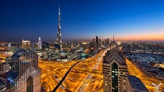 Dubai roads urban cityscapes united arab emirates burj khalifa 