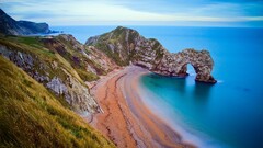 Durdle Door Jurassic Coast beach Sea landscape rock formation uk