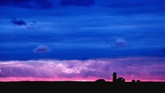 Dusk Iowa farms