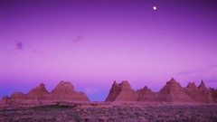 Dusk south national park badlands