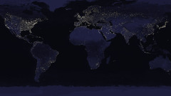 Earth at night Saw