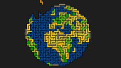 Earth funny idea tetris