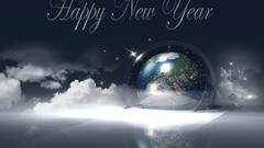 Earth new year happy