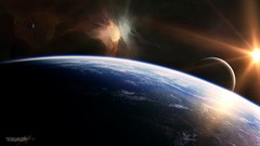 Earth outer space digital art Tyler Young