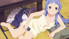 Ecchi long hair blue