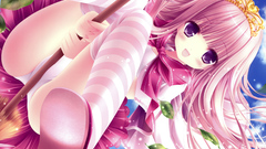 Ecchi pink hair tights