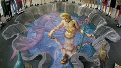 Echo street painting Narcissus sup wondering