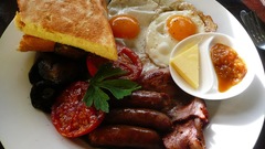 Eggs food cheese bacon