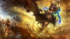 Egypt anime girls artwork forsaken world fantasy art