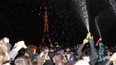 Eiffel Tower Champagne celebration