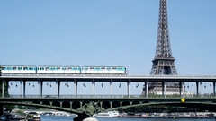 Eiffel Tower Paris trains