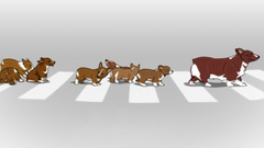 Ein corgi cowboy bebop