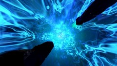 Electro blue Icy abstract