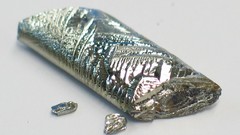 Element metal white background shiny Thalium