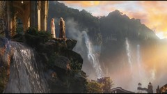 Elves waterfalls cate blanchett Gandalf The Hobbit Galadriel 