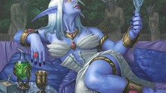 Elves world of warcraft artwork Queen Azshara