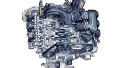 Engine wheels Porsche white background 3d pistons cutaway 