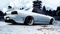 Engine white cars Nissan roads Engines skyline r32 JDM Japanese 