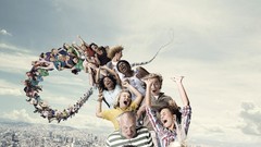 Entertainment fun Photo manipulation invisible rollercoaster