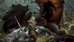 Eowyn Nazgul the lord of the rings fantasy art The Witch King 