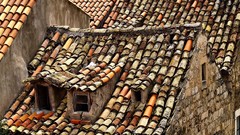 Europe croatia old house roofs cityscapes dubrovnik