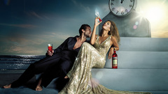 Eva Mendes bottles alcohol