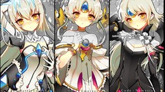 Eve short hair yellow eyes yellow hair Elsword