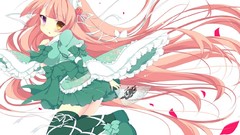 Eyes Anime pink hair long hair anime girls umi