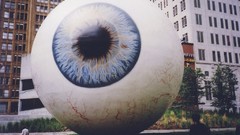 Eyes Chicago statues urban cities sculptures eyeball urban art