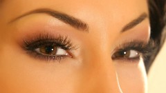 Eyes close-up black hair pornstars Mya Diamond