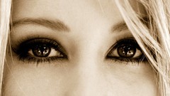 Eyes close-up faces blondes Monique Alexander