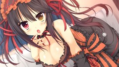Eyes dress Ribbons duplicate cleavage twintails date a live 